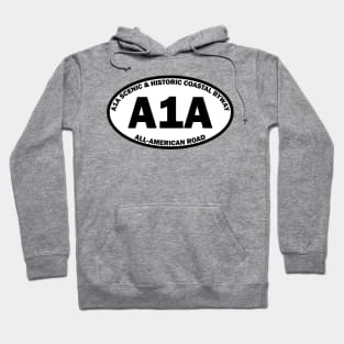 A1A Scenic & Historic Coastal Byway All-American Road oval Hoodie